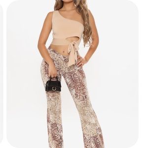 Fashion Nova Snake Flare Pants